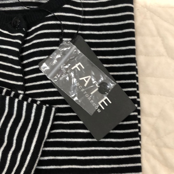 NWT Stitch Fix Fate Dennison B&W Striped Cardigan - Picture 4 of 5